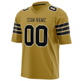 Custom Old Gold Black Solid Colour Football Jersey