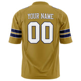 Custom Old Gold White Solid Colour Football Jersey