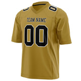 Custom Old Gold Black Solid Colour Football Jersey