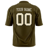 Custom Olive Cream Solid Colour Football Jersey