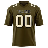 Custom Olive Cream Solid Colour Football Jersey