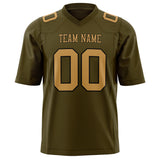 Custom Olive Old Gold Solid Colour Football Jersey