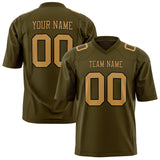 Custom Olive Old Gold Solid Colour Football Jersey