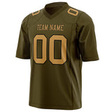 Custom Olive Old Gold Solid Colour Football Jersey