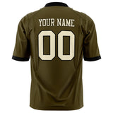 Custom Olive Cream Solid Colour Football Jersey