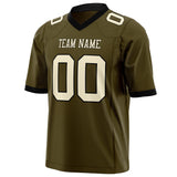 Custom Olive Cream Solid Colour Football Jersey