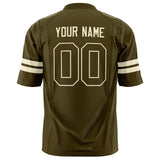 Custom Olive Cream Solid Colour Football Jersey