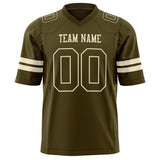 Custom Olive Cream Solid Colour Football Jersey