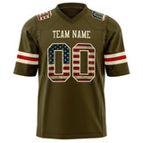 Custom Olive Cream Solid Colour Football Jersey