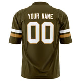 Custom Olive White Solid Colour Football Jersey