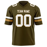 Custom Olive White Solid Colour Football Jersey