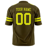 Custom Olive Neon Yellow Solid Colour Football Jersey