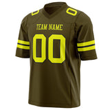 Custom Olive Neon Yellow Solid Colour Football Jersey