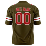 Custom Olive Red Solid Colour Football Jersey