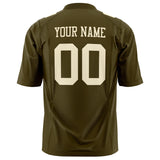 Custom Olive Cream Solid Colour Football Jersey