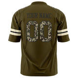 Custom Olive Cream Solid Colour Football Jersey