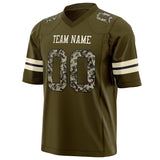 Custom Olive Cream Solid Colour Football Jersey