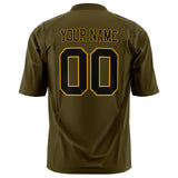 Custom Olive Black Solid Colour Football Jersey