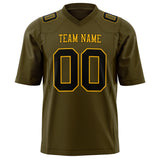 Custom Olive Black Solid Colour Football Jersey