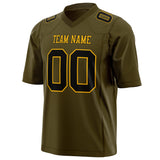 Custom Olive Black Solid Colour Football Jersey