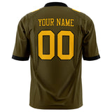 Custom Olive Gold Solid Colour Football Jersey