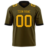 Custom Olive Gold Solid Colour Football Jersey