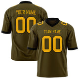 Custom Olive Gold Solid Colour Football Jersey