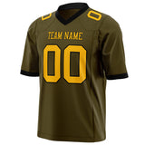 Custom Olive Gold Solid Colour Football Jersey