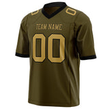 Custom Olive Old Gold Solid Colour Football Jersey