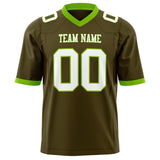 Custom Olive White Solid Colour Football Jersey