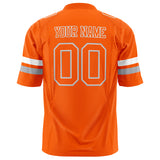 Custom Orange White Solid Colour Football Jersey