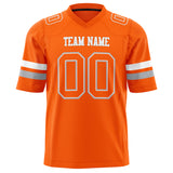 Custom Orange White Solid Colour Football Jersey