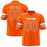 Custom Orange White Solid Colour Football Jersey