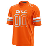 Custom Orange White Solid Colour Football Jersey