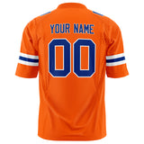 Custom Orange Royal Solid Colour Football Jersey