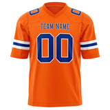 Custom Orange Royal Solid Colour Football Jersey