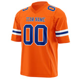 Custom Orange Royal Solid Colour Football Jersey