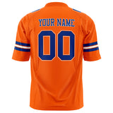 Custom Orange Royal Solid Colour Football Jersey