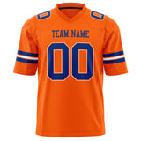 Custom Orange Royal Solid Colour Football Jersey