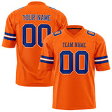 Custom Orange Royal Solid Colour Football Jersey