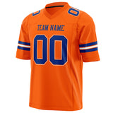 Custom Orange Royal Solid Colour Football Jersey