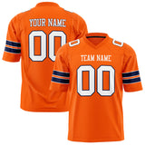 Custom Orange White Solid Colour Football Jersey