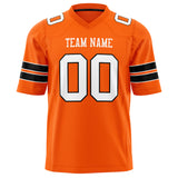 Custom Orange White Solid Colour Football Jersey