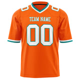 Custom Orange White Solid Colour Football Jersey