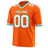 Custom Orange White Solid Colour Football Jersey