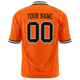 Custom Orange Black Solid Colour Football Jersey