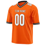 Custom Orange White Solid Colour Football Jersey