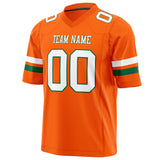 Custom Orange White Solid Colour Football Jersey
