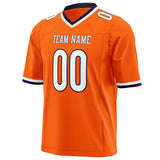 Custom Orange White Solid Colour Football Jersey