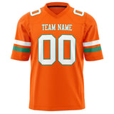 Custom Orange White Solid Colour Football Jersey